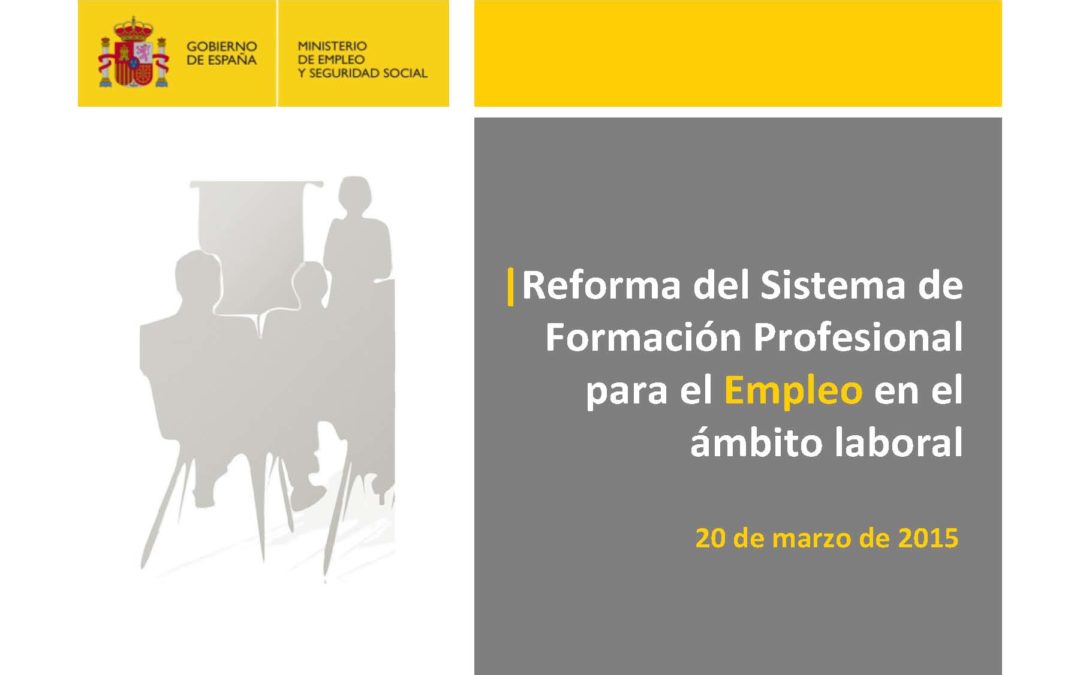 Reforma de la Formación Profesional para el Empleo